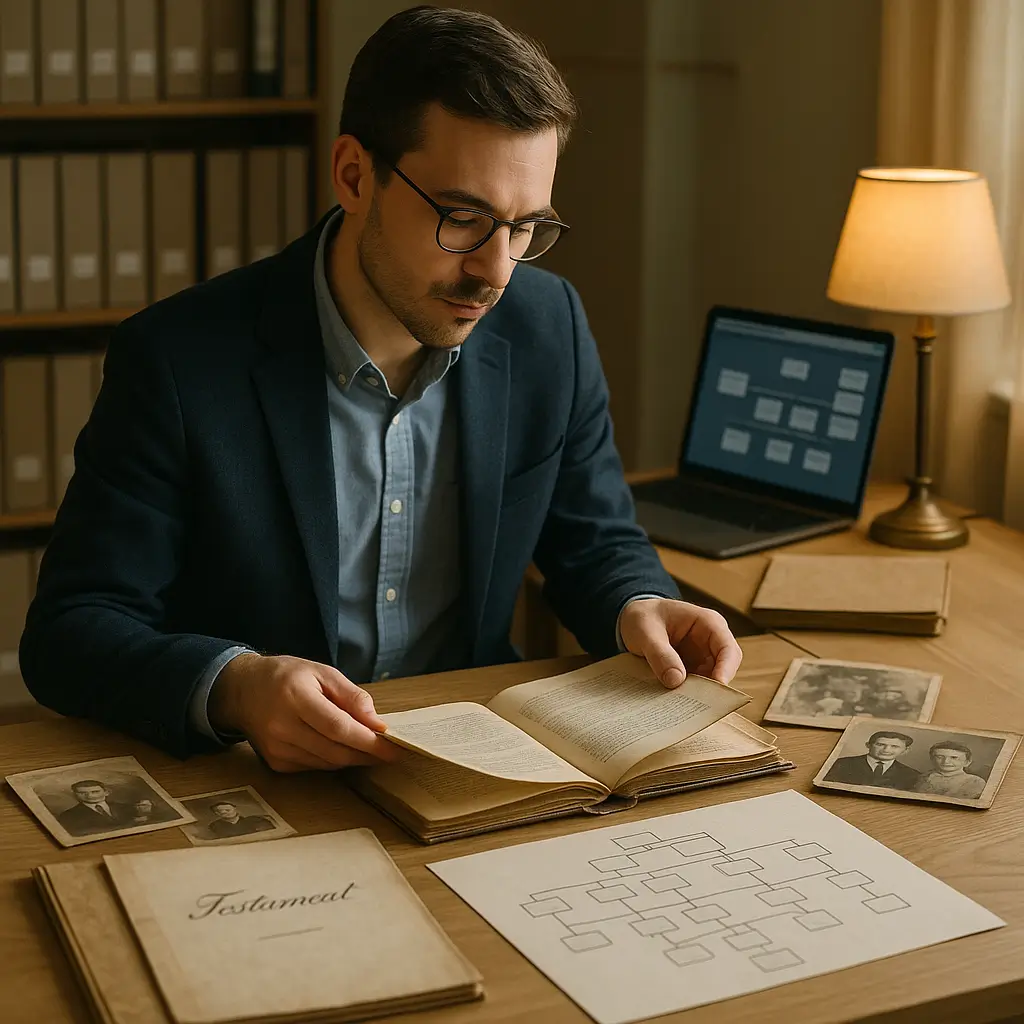 Recherche d’héritiers et enquêtes successorales à Toulouse - Perceval Investigations Image représentative du service de Recherche d’héritiers et enquêtes successorales à Toulouse - Perceval Investigations