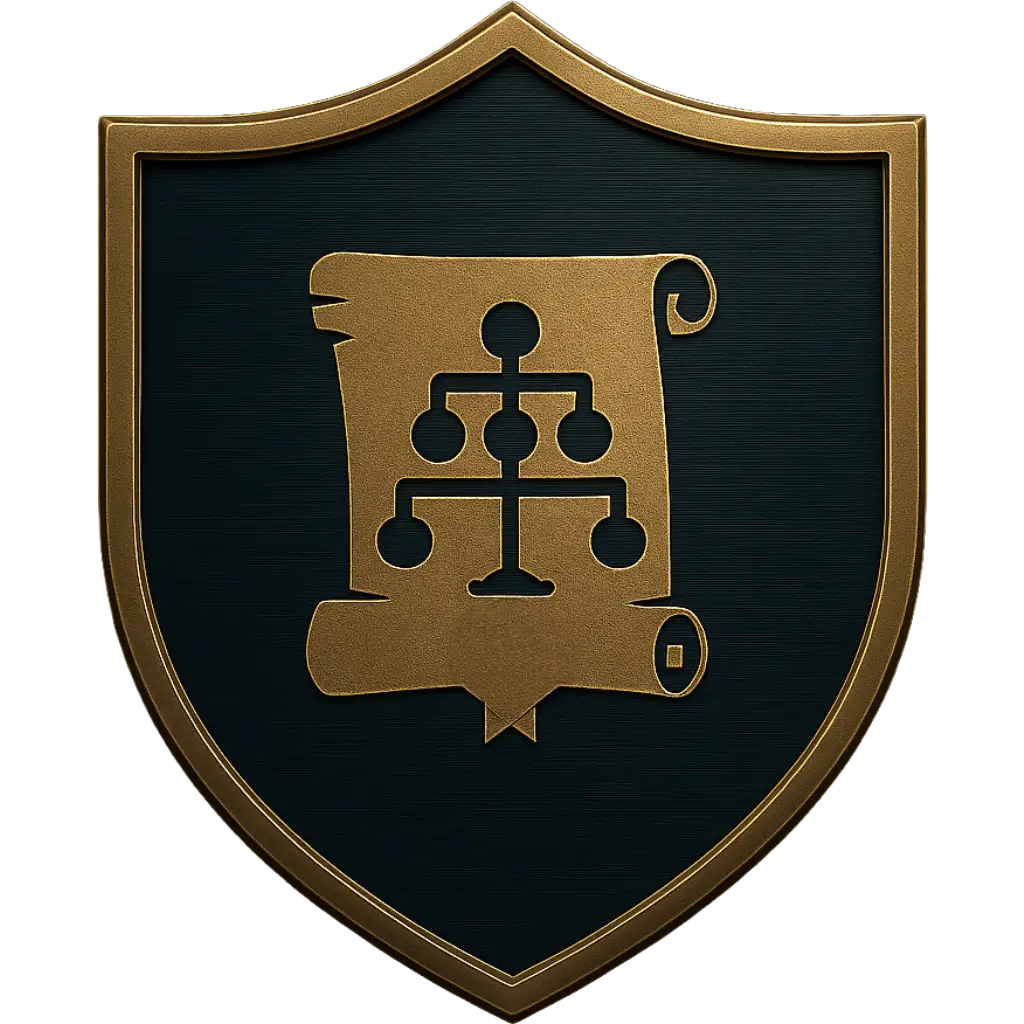 Blason Recherche d’héritiers et enquêtes successorales Icône illustrant le service de Recherche d’héritiers et enquêtes successorales à Toulouse - Perceval Investigations